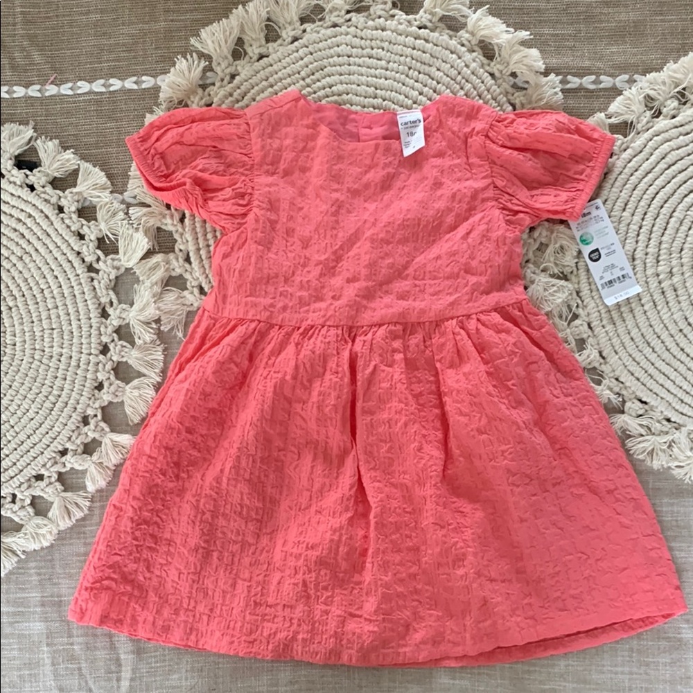 18M Carter’s Coral Dress NWT